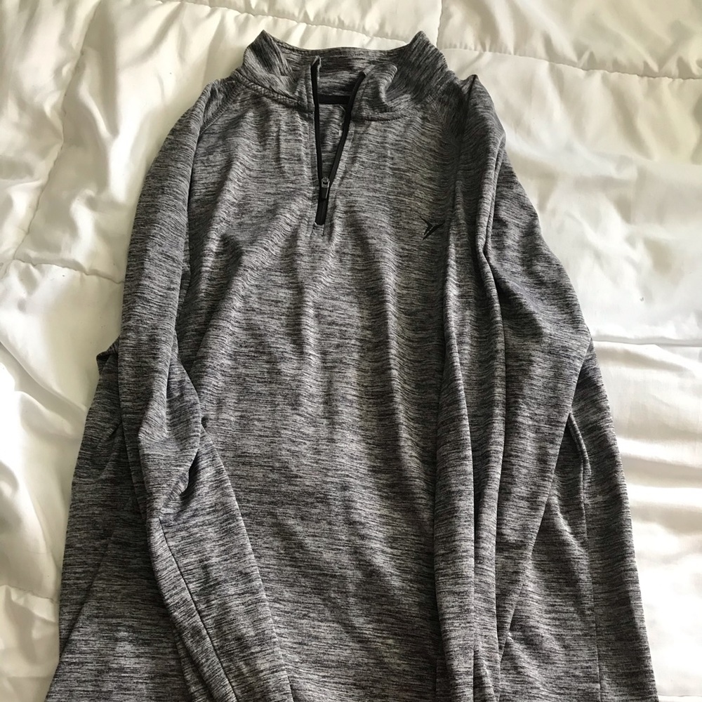 Mens Old Navy Active Gray Go-Dry Fleece 1/4 Zip